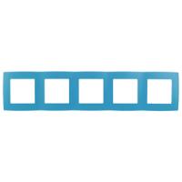 12-5005-28 ЭРА Рамка на 5 постов, Эра12, голубой (10/100/1600)