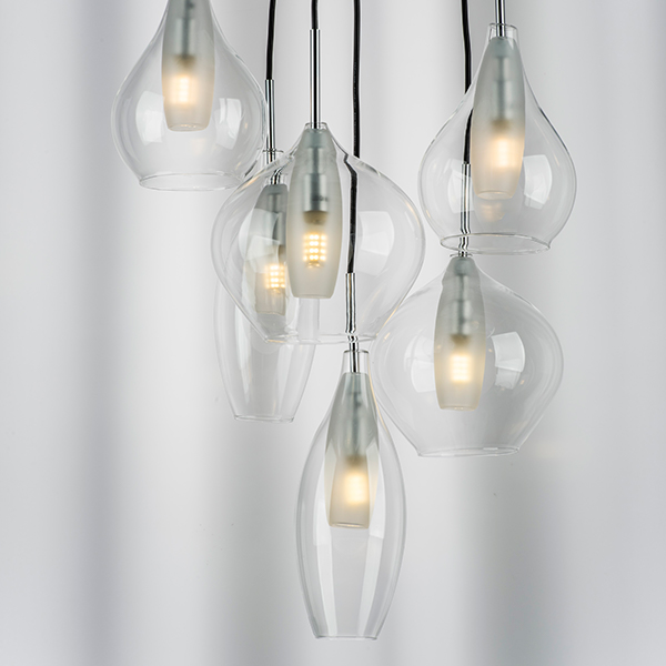 803061 Подвес PENTOLA 6х25W G9 ХРОМ/ПРОЗРАЧНЫЙ