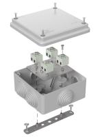 Коробка огнестойкая для о/п 40-0300-FR2.5-8 Е15-Е120 RAL7035 100х100х50 (14 шт/кор) Промрукав