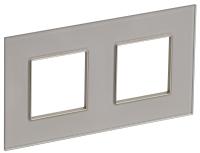 SKANDY Рамка 2-местная SK-F22Sh стекло шампань IEK