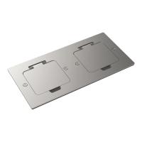 Лючок 4 мод. (2 мод. 45х45 мм.), никель, IP44