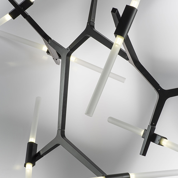 742147 Люстра STRUTTURA 14х6W (led) G9 ЧЕРНЫЙ МАТОВЫЙ