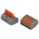 NO-225-423  Клемма ЭРА NO-225-423 универсальная 222-415 с рычагами 5-проводная 0.08-2.5/4 мм2 упаковка 2 шт