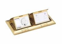 Выдвижной блок на 3+3 модуля, латунь