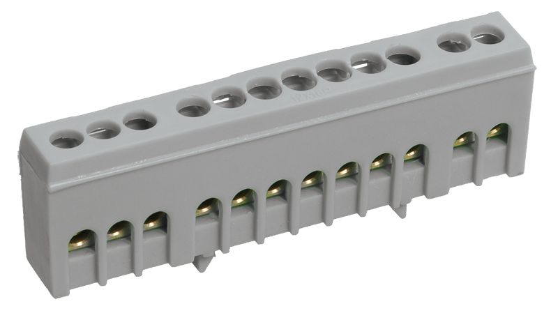 Шина L "фаза" в корпусном изоляторе на DIN-рейку ШНИ-6х9-16-К-Ср IEK