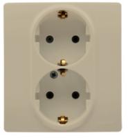 Legrand Etika Сл.кость Двойная розетка с/з  винты