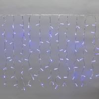 Гирлянда светодиодная Занавес 2x0,8м 160 LED СИНИЙ прозрачный ПВХ IP65 постоянное свечение 230В соединяется NEON-NIGHT нужен шнур 303-500-1