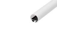 Подвесной алюминиевый анод. профиль, D30х2000мм. В комплекте матовый экран, 2 торцевые заглушки, черный