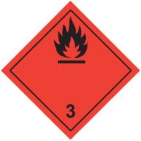 Знак наклейка для маркировки опасных грузов "Кл.3" (250x250) ГОСТ 19433-88 EKF PROxima