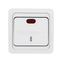 Лондон Выключатель проходной 1-клавишный с индикатором 10А белый EKF PROxima