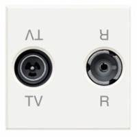 BT Axolute White Розетка ТV-RD оконечная 2 мод