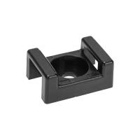 Площадка для крепления стяжки 22x16х4мм, черная (10 шт/уп) REXANT