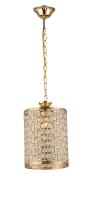 Светильник подвесной (подвес) Rivoli Tanja 4012-211 потолочный 1 х Е27 40 Вт золото хрусталь классика