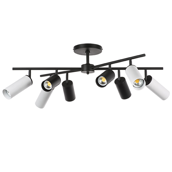LR728374864 Люстра RULLO 8х50W GU10 ЧЕРНЫЙ/БЕЛЫЙ (571728+214437-4+214486-4)