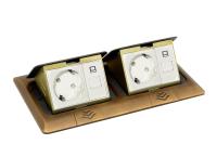 Выдвижной блок на 3+3 модуля, античная латунь