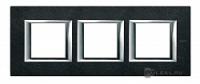 BT Axolute Черный мрамор Ардезия Рамка 2+2+2 мод прямоугольная (надпись горизонтально)