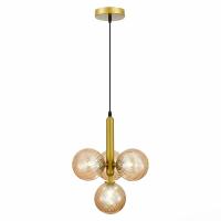 SLE220323-04 Светильник подвесной Золото/Янтарный G9 4*5W 4000K SALERNO