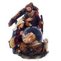 721740 Фигурка декоративная в стекл. шаре Рождение Христа  D6 5  L13 5 W13 H16 5 см