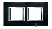 BT Axolute Антрацит Рамка 2+2 мод прямоугольная (надпись горизонтально)