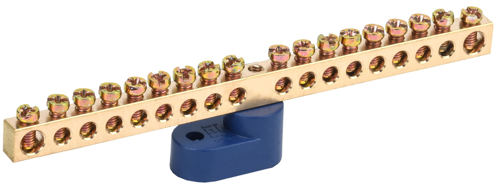 Шина N "ноль" на одном угловом изоляторе ШНИ-6х9-18-У1-С IEK