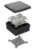 Коробка огнестойкая разветвительная для о/п двухкомпонентная 60-0303-9005-FR6.0-4-8-Р Е15-Е60 RAL9005 100х100х40 (16 шт/кор) Промрукав