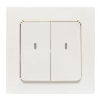 Умный выключатель Стокгольм 2-кл. белый Zigbee EKF Сonnect