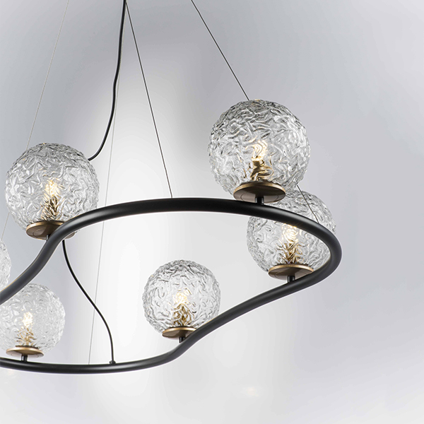 815267 Люстра BARI 6х10W(led) G9 ЧЕРНЫЙ МАТОВЫЙ/ЗОЛОТО