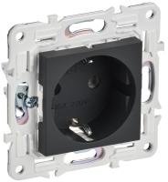 SKANDY Розетка с заземлением без защитных шторок 16А SK-R05G графит IEK