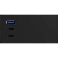 USB зарядное устройство, 100W, Type A + C + C, 4 мод., черн. матовая (90х45мм)