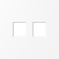 Накладка 2-я для розеток RJ45,TV,SAT, глянцевый белый, серия S08