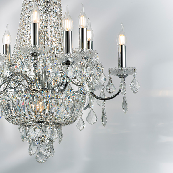 700164 Люстра подвесная CLASSIC 16х60W E14 ХРОМ