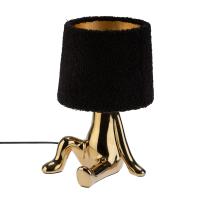 Светильник декоративный Человечек, золотой с черным абажуром, Е27 REXANT