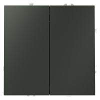 Выключатель с самовозвратом встраиваемый VOLTUM S70 двухклавишный 10А, (титан)