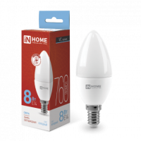 Лампа сд LED-СВЕЧА-VC 8Вт 230В Е14 6500К 760Лм IN HOME