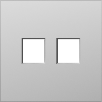 Накладка 2-я для розеток RJ45,TV,SAT, сталь, серия S08