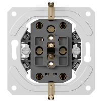 Механизм розетки двойной Schuko с заземлением 16А 250В~ на винтах, серия DB