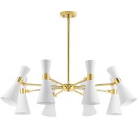 816086 Люстра DUMO 8х40W E14 БЕЛЫЙ МАТОВЫЙ/ЗОЛОТО