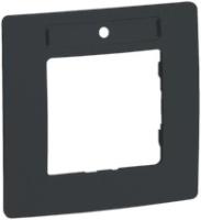 Legrand Etika Антрацит Рамка 1-ая с держателем для маркировки антрацит