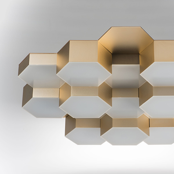 750161 Люстра потол FAVO LED-80W 3840LM Satin Gold 3000K