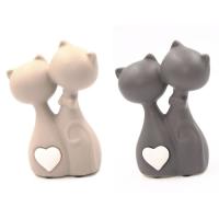 266536 Фигурка декоративная Коты  L16 W7 H21 см  2в.