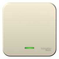 BLANCA О/У 1-клавишный ВЫКЛЮЧАТЕЛЬ (сх.1) с подс.ИЗОЛ.ПЛ,6А,250В,МОЛОЧНЫЙ