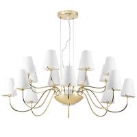 758162 Люстра подв. DIAFANO 16х40W G9 ЗОЛОТО/БЕЛЫЙ