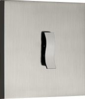 Выключатель звонкового типа на 1 тумблер, клавиша Wave, 10AX 250V, вороненая сталь, серия N96