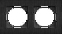 Рамка 2-я, Natural чёрный алюминий, серия A07
