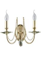 Бра Crystal Lux VICTORIA AP2 GOLD/AMBER