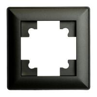 Рамка STEKKER, PFR00-7001-05 1-местная, пластик, серия Катрин, черный
