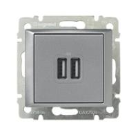 Legrand Valena Алюминий Розетка 2-ая USB