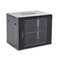 Настенный шкаф 19" 12U 600×600×635 (ШxГxВ), дверь стекло, металлическая задняя стенка, боковые съемные стенки, RAL 9005 REXANT