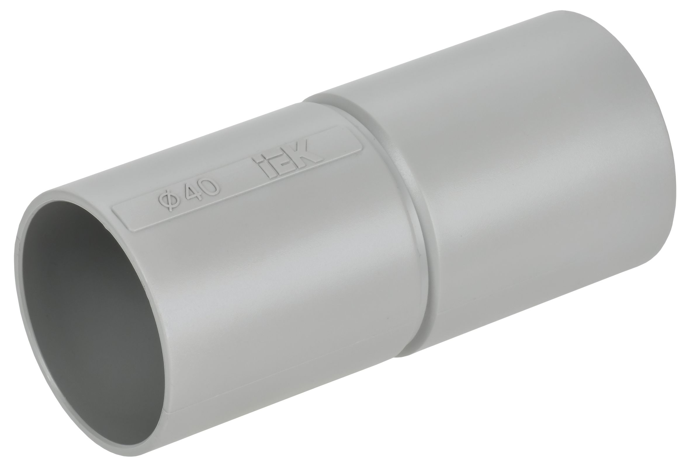 ELASTA Муфта труба-труба GI40G серая IEK