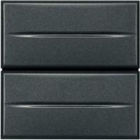 BT Axolute Антрацит Axial Выключатель кнопочный 10А (2 NO контакта)  2 мод